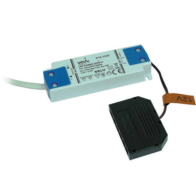 15W 12V LED DRIVER WITH 6-PORT MICRO PLUG CONNECTOR K10-1220 670X670
