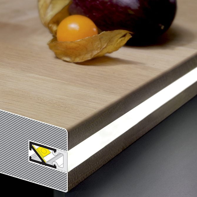 Edge LED Aluminium Profile For Shelf Strip Lighting - K01-1120 diagram 670x670