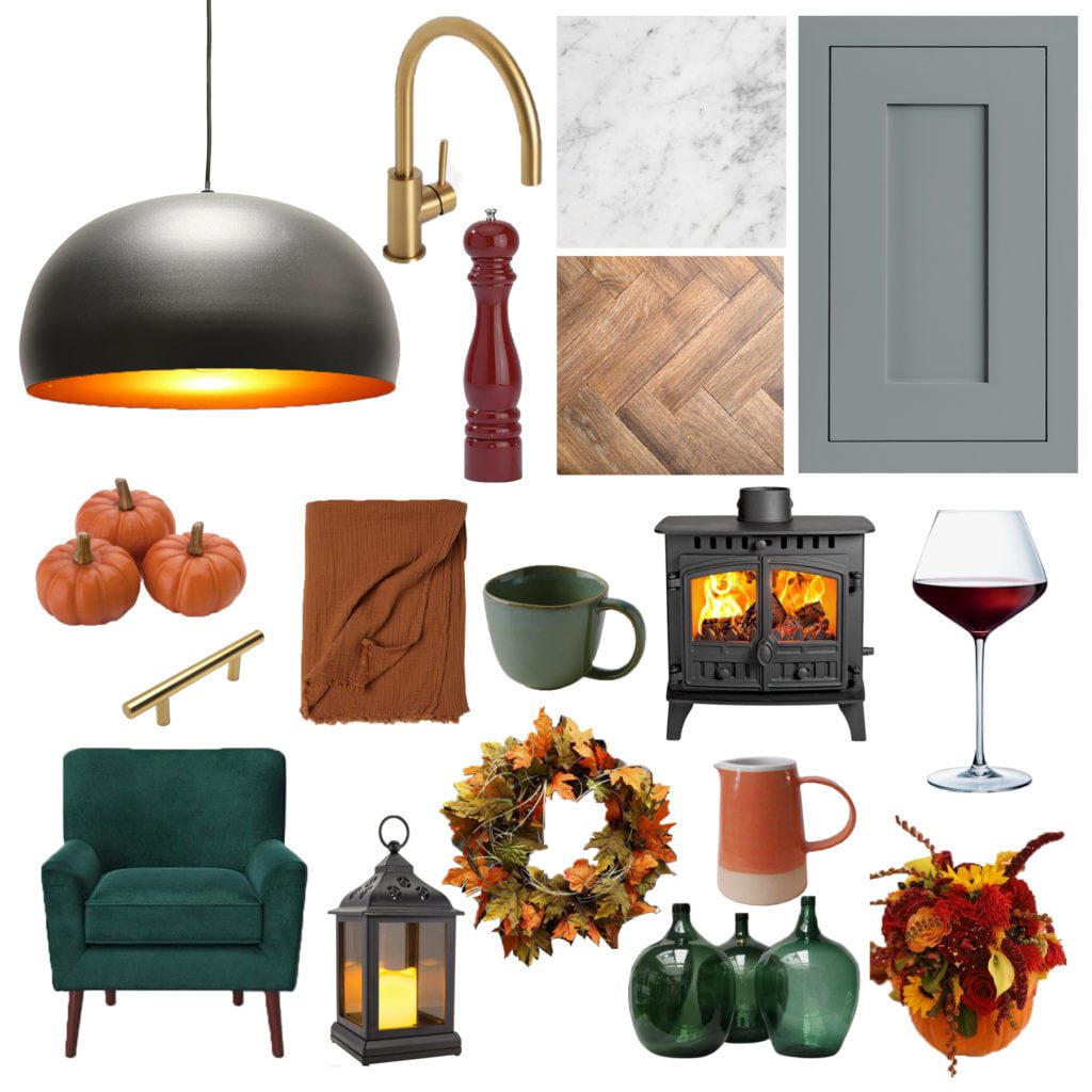 Autumn kitchen mood board
