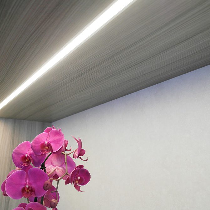 Recessed LED Aluminium Profile For Cabinet and Wardrobe Lighting- K01-1055-2M Insitu 4 670x670