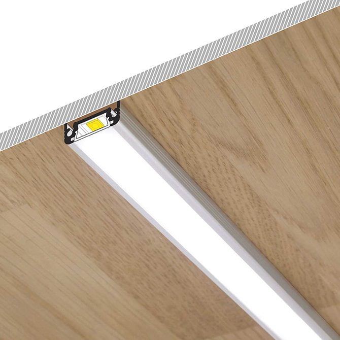 Surface LED Aluminium Profile For Under Cabinet Strip Lighting - K01-1050-2M - Diagram 670x670