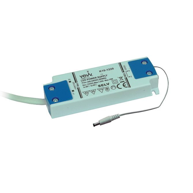 DRIVER 15W 12V LED DRIVER FOR SINGLE COLOUR, CCT AND RGB CONTROLLERS K10-1220UNI 670X670