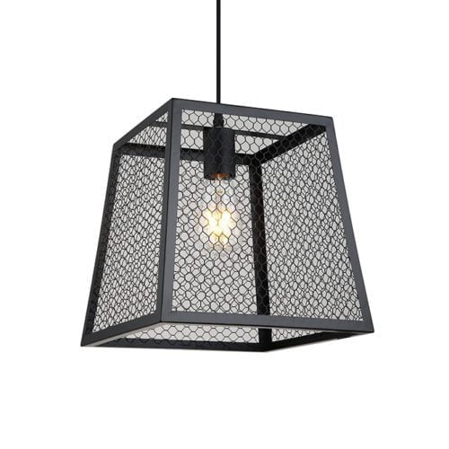 Arlo industrial & black mesh ceiling pendant light T01-0018 670x670 2