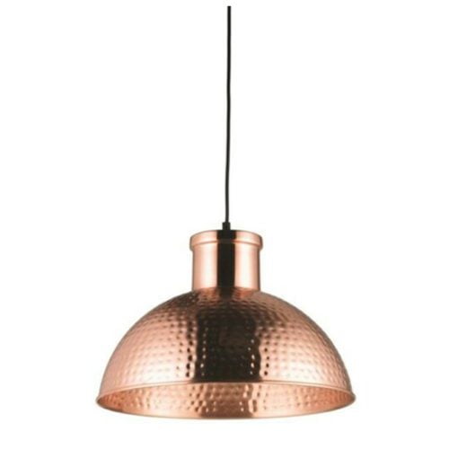 domed copper ceiling pendant hammered effect T54-0032