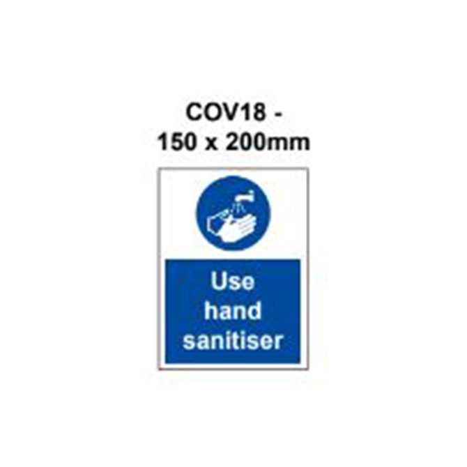 vewhygiene use hand sanitiser coronavirus safety sign