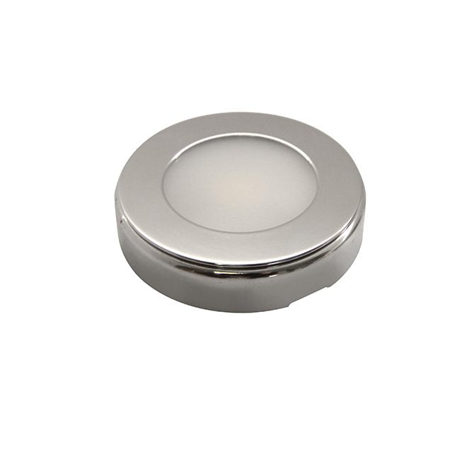 GALAXY LED CABINET LIGHT 2.6W WITH ROUND SURFACE MOUNTING SPACER BUNDLE POLISHED CHROME K01-0102
