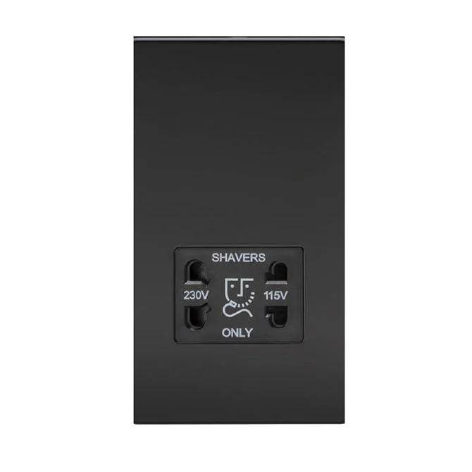 N14-0293MB matt black shaver socket