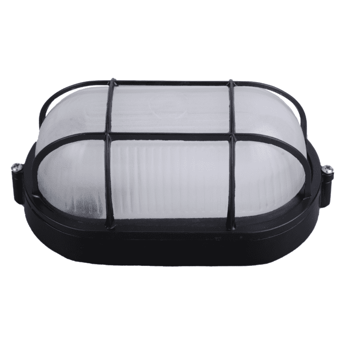 7W Grille Oval Light. Made from aluminium die casting & frost glass.
