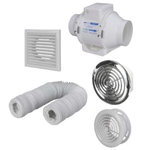 <span style="color: #e1b103;">RICHMOND</span> 100MM TIMER SHOWER FAN EXTRACTOR KIT