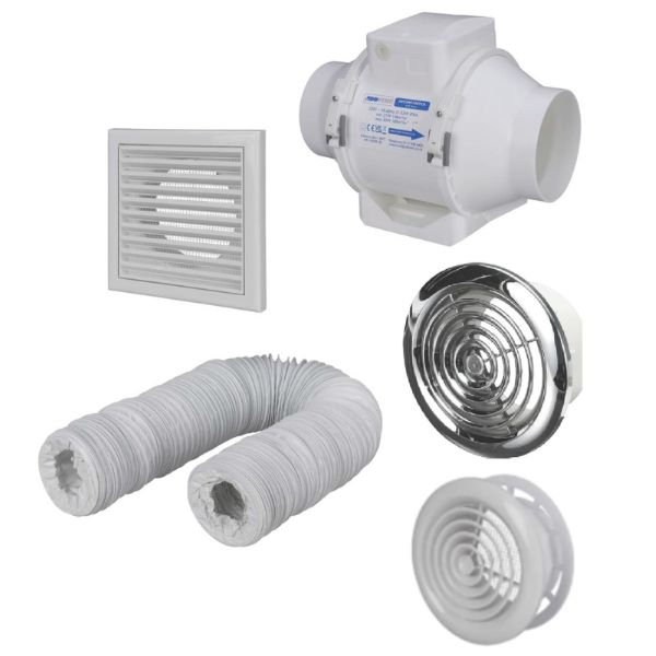 <span style="color: #e1b103">RICHMOND</span> 100MM TIMER SHOWER FAN EXTRACTOR KIT