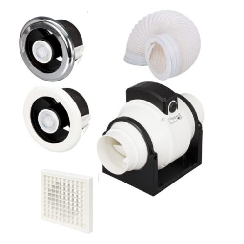 <span style="color: #e1b103;">KNIGHTSBRIDGE LED</span> 100MM MIXED FLOW LED SHOWER LIGHT KIT