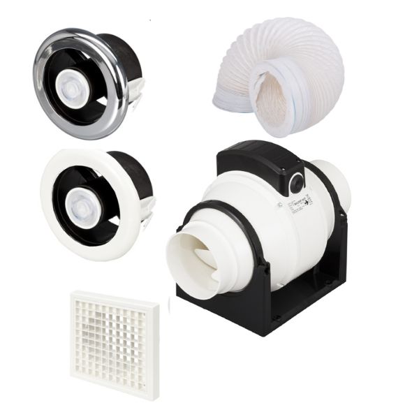 <span style="color: #e1b103">KNIGHTSBRIDGE LED</span> 100MM MIXED FLOW LED SHOWER LIGHT KIT