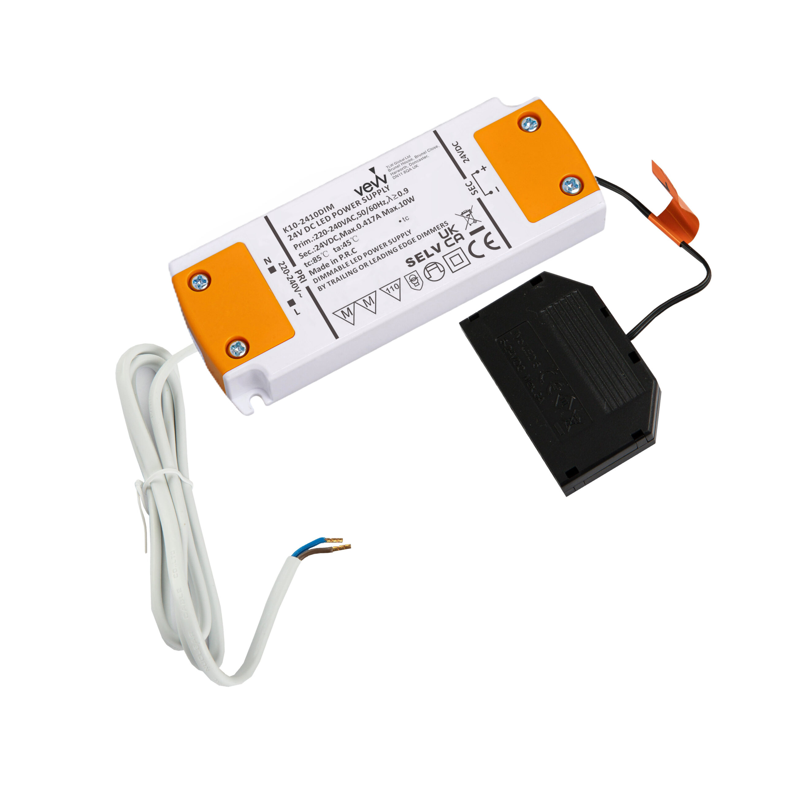 <span style="color: #e1b103">DRIVER 10W</span> 24V LED DIMMABLE DRIVER WITH 6-PORT MICRO PLUG CONNECTOR
