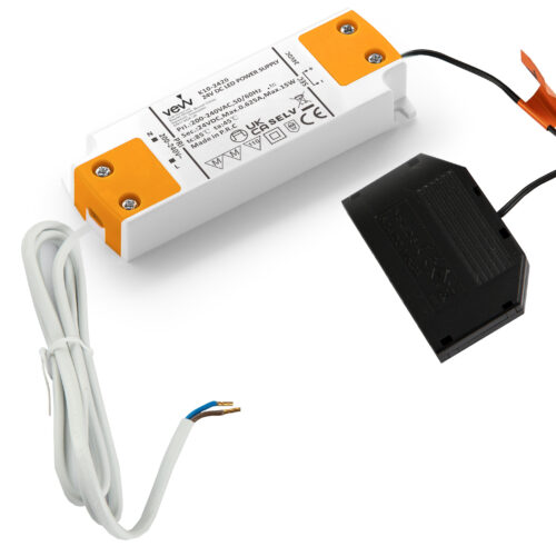 <span style="color: #e1b103;">DRIVER 15W</span> 24V LED DRIVER WITH 6-PORT MICRO PLUG CONNECTOR
