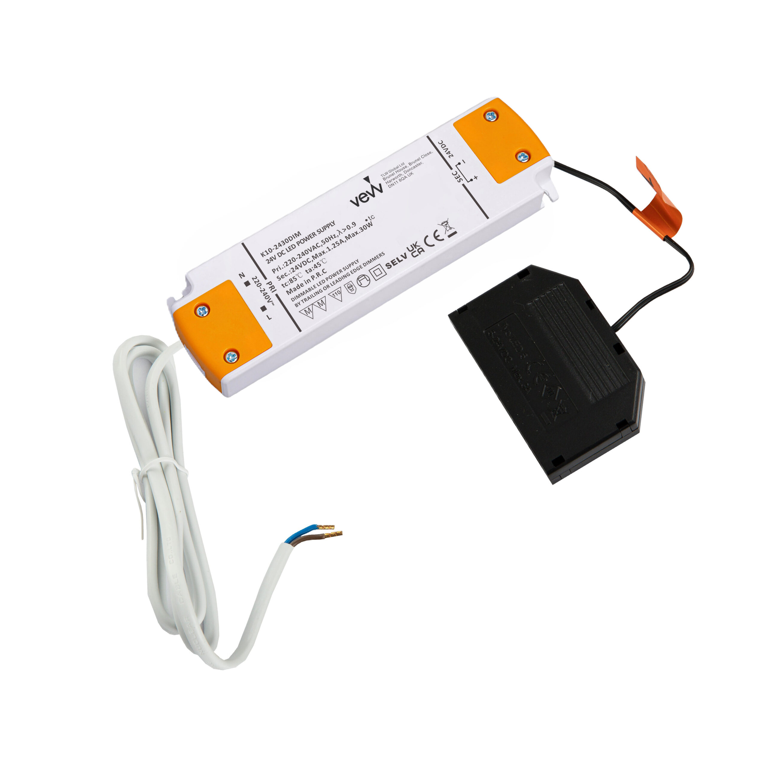 <span style="color: #e1b103">DRIVER 30W</span> 24V LED DIMMABLE DRIVER WITH 6-PORT MICRO PLUG CONNECTOR