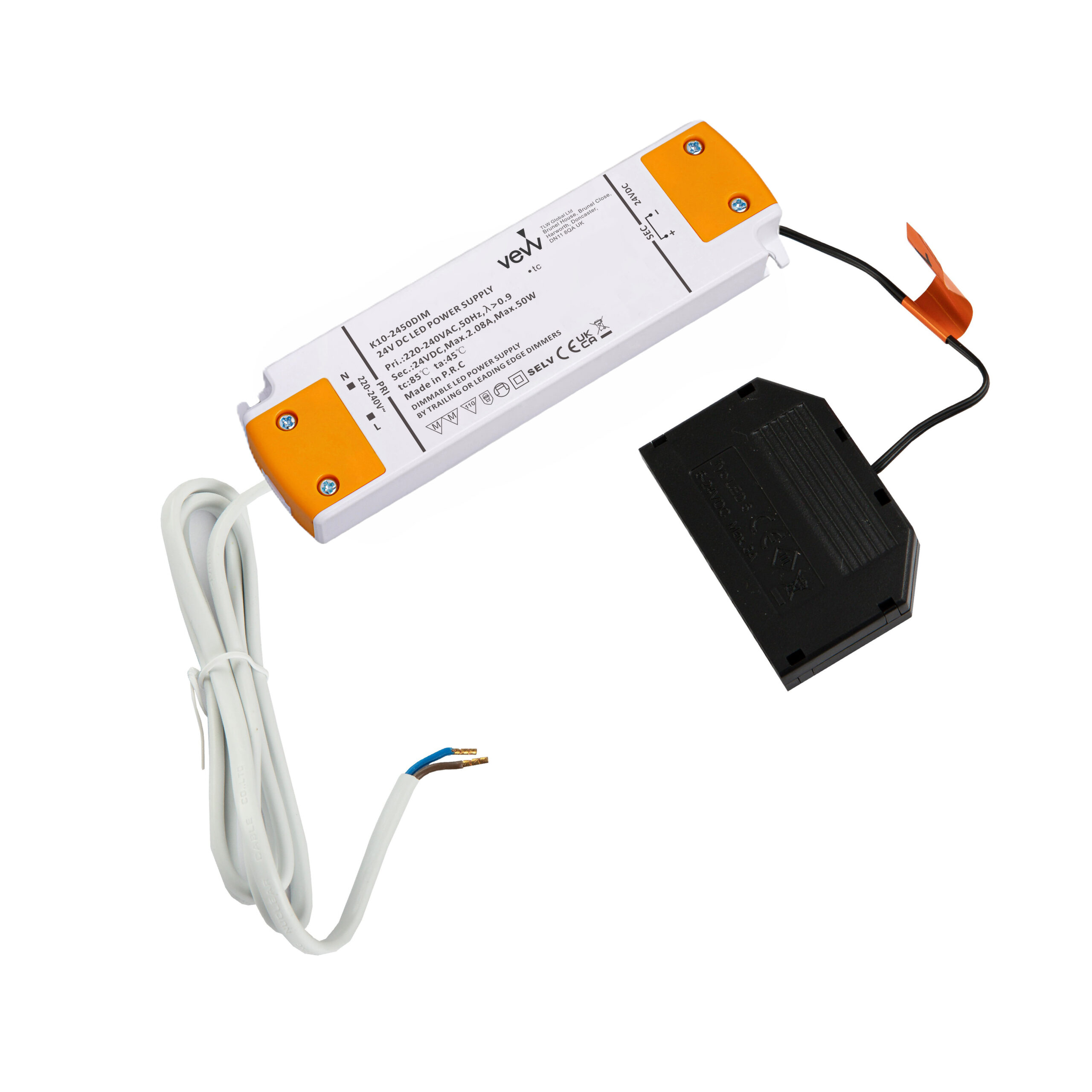 <span style="color: #e1b103">DRIVER 50W</span> 24V LED DIMMABLE DRIVER WITH 6-PORT MICRO PLUG CONNECTOR